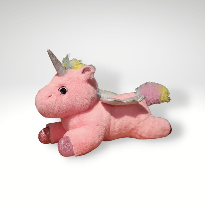 licorne éclairée en peluche multicolore