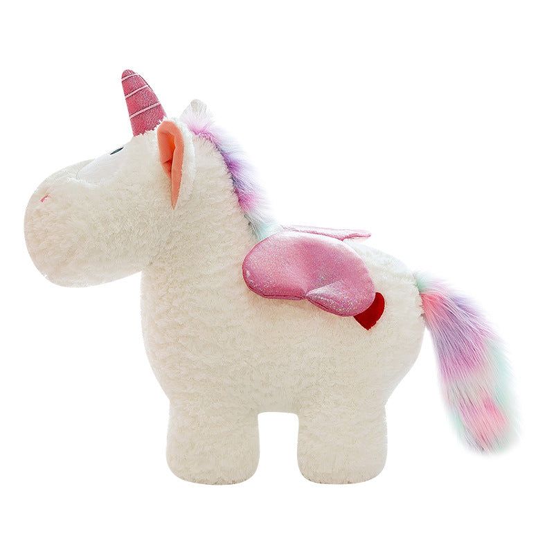 licorne en peluche pailletée colorée