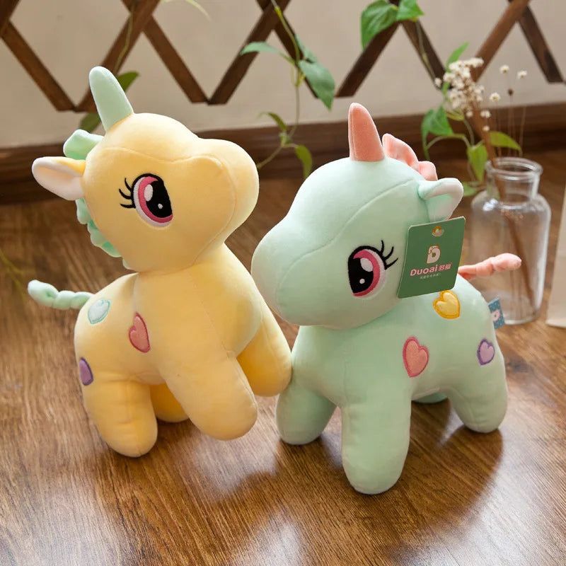 licorne peluche colorée