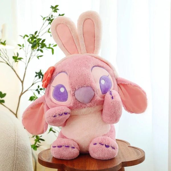 peluche Angel rose aux oreilles de lapin