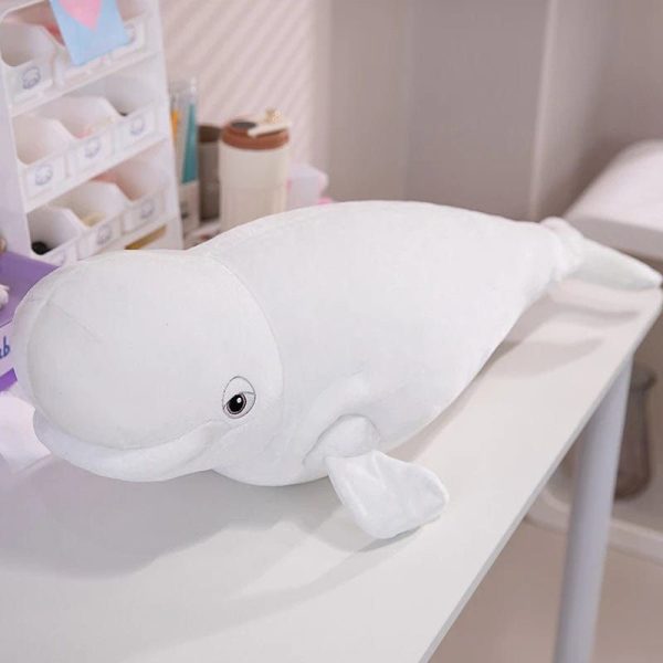 peluche baleine à bosse blanche