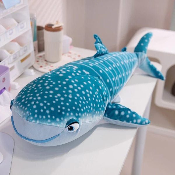 peluche baleine à bosse bleue