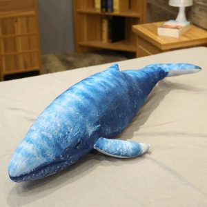 peluche baleine géante bleue tachetée