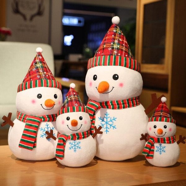 peluche bonhomme de neige de noël