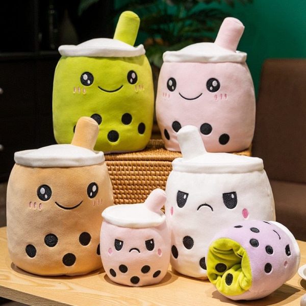 peluche bubble tea réversible