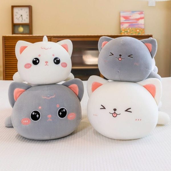 peluche chat à câlins rondelet