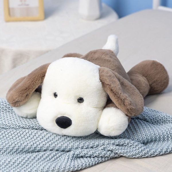 peluche chien marron toute douce