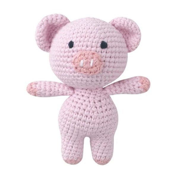peluche crochet cochon tout rose