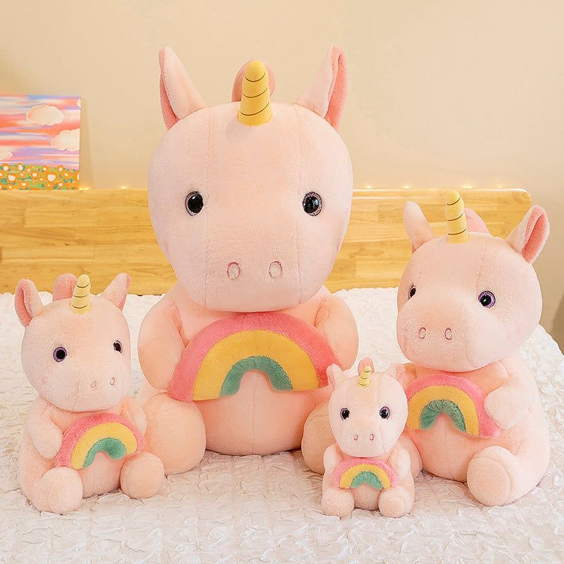 peluche douce licorne multicolore