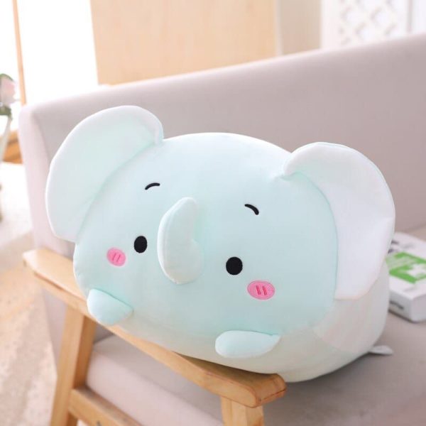 peluche éléphant squishmallow bleu aux grandes oreilles