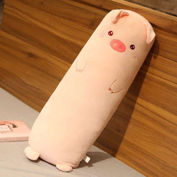 peluche géante cochon éveillé