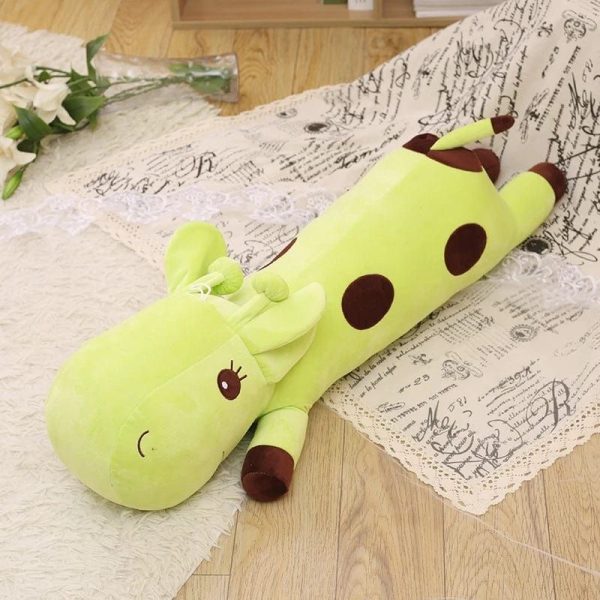 peluche girafe géante verte