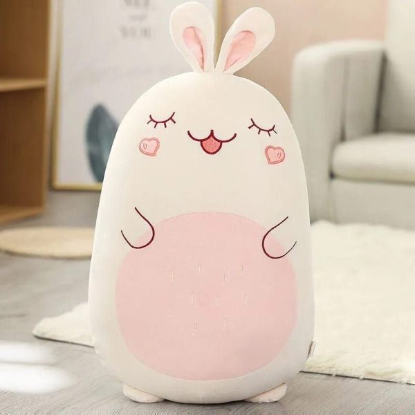 peluche lapin squishmallow blanc aux grandes oreilles