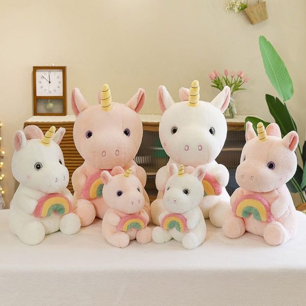 peluche licorne arc-en-ciel douce