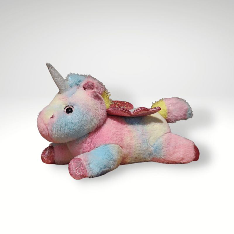 peluche licorne éclatante multicolore