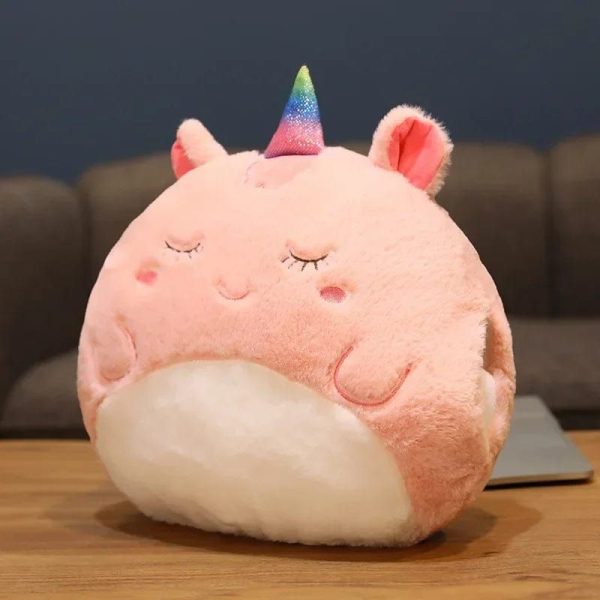 peluche licorne squishmallow réchauffe main calme