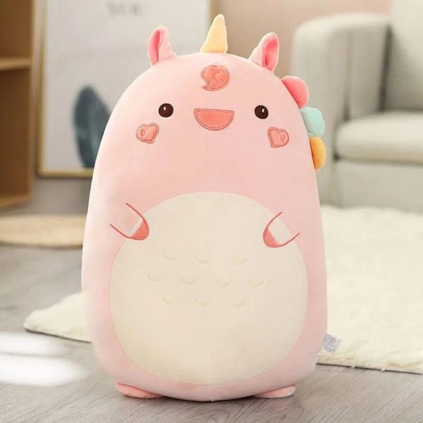 peluche licorne squishmallow rose et souriante