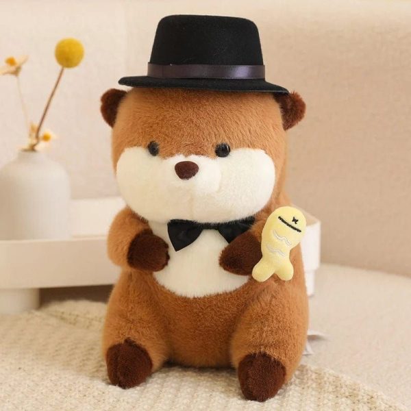 peluche loutre avec un chapeau
