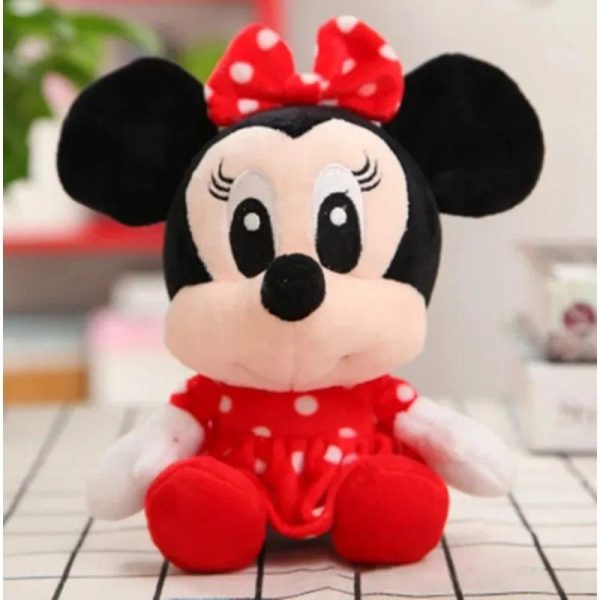 peluche Minnie Mouse mini tenue rouge