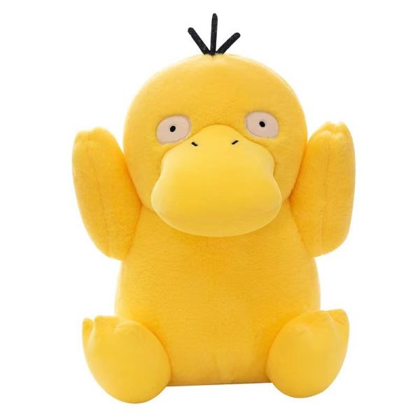 peluche psykokwak pokémon jaune bizarrement attachant