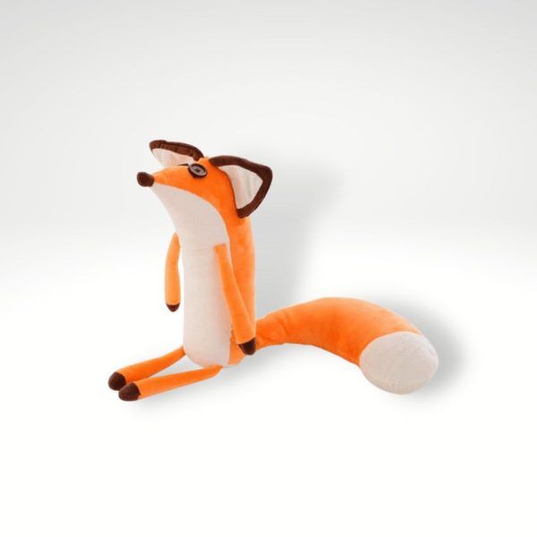peluche renard à boutons