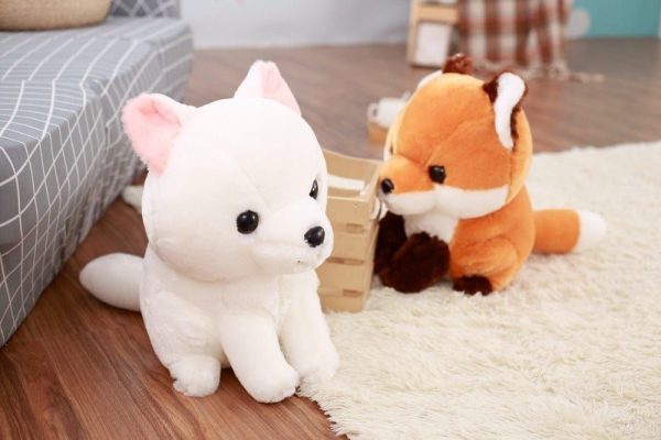 peluche renard mignon à la grosse tête