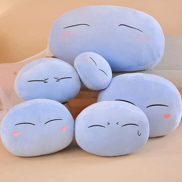 peluche squishmallow gros pouf bleu et moelleux