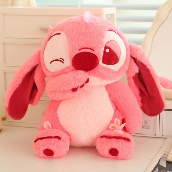 peluche stitch angel rose douce et mignonne avec clin d'œil
