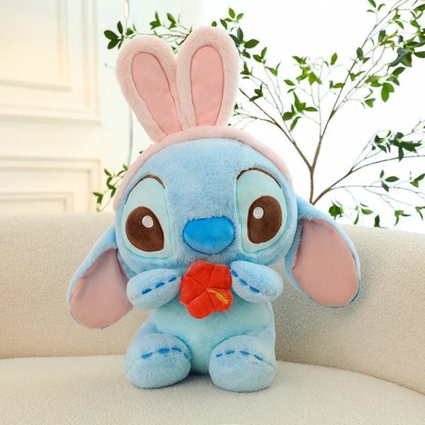 peluche Stitch bleu aux oreilles de lapin