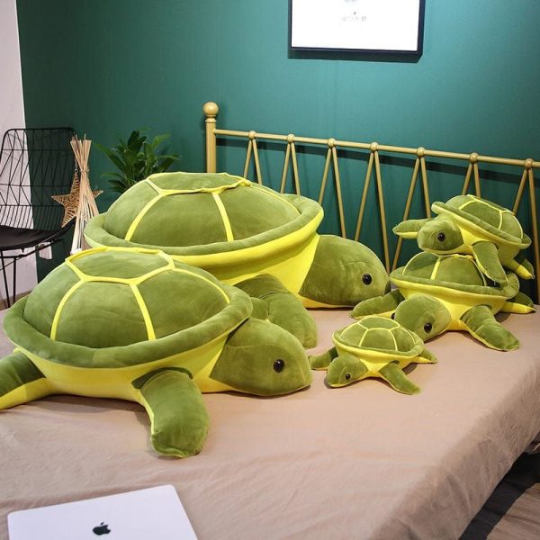 peluche tortue des océans verte