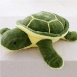 peluche tortue douce verte et jaune