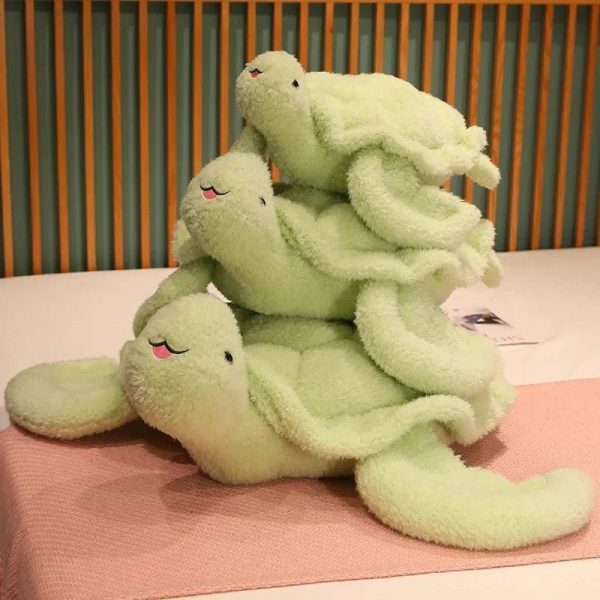 peluche tortue verte et poilu