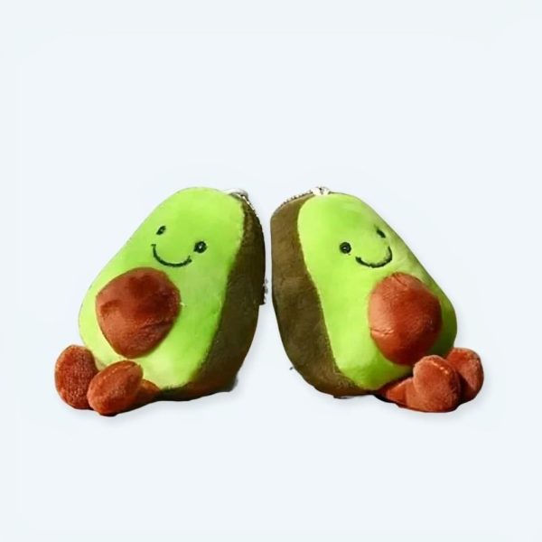peluche avocat vert porte-clés mignon