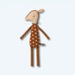 peluche cerf doux hiver enfant