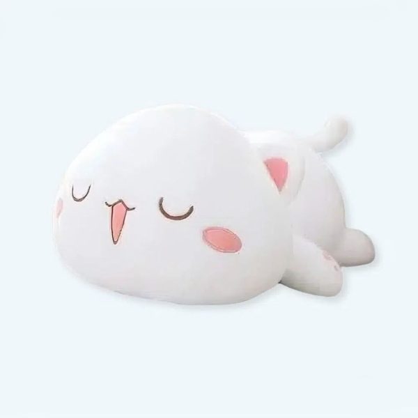 peluche chat blanc kawaii doux
