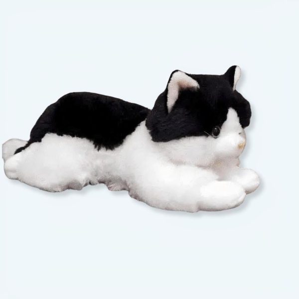 peluche chaton noir doux compagnon enfant
