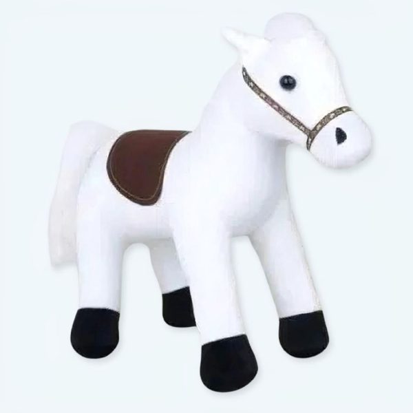 peluche cheval blanc doux