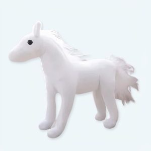 peluche cheval blanc doux et câlin enfant rêveur