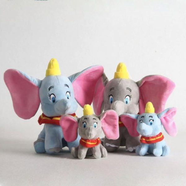 peluche Dumbo éléphant doux gris bleu