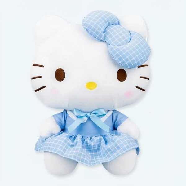 peluche Hello Kitty uniforme rose bleu