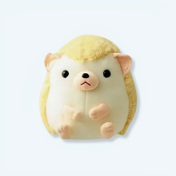 peluche hérisson jaune doux jouet enfant câlin animal
