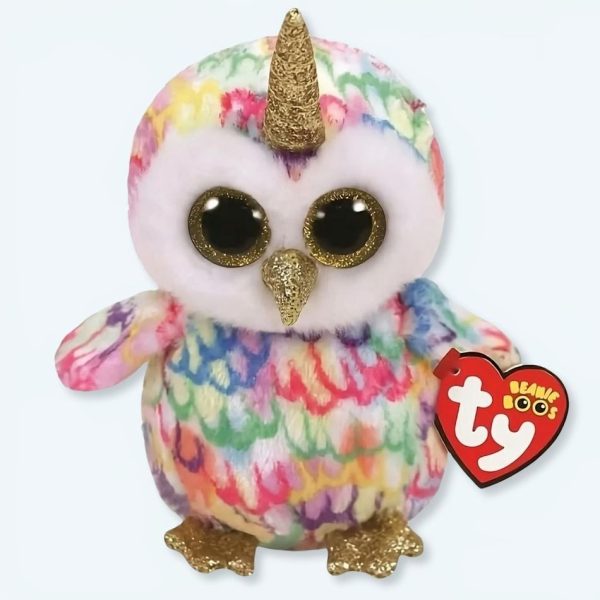 peluche hibou pastel doux coloré pour chambre enfant