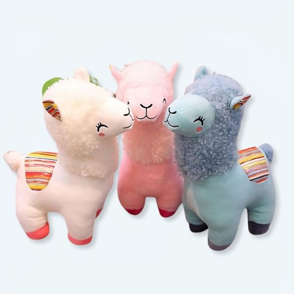 peluche lama coloré doux arc-en-ciel pour enfant