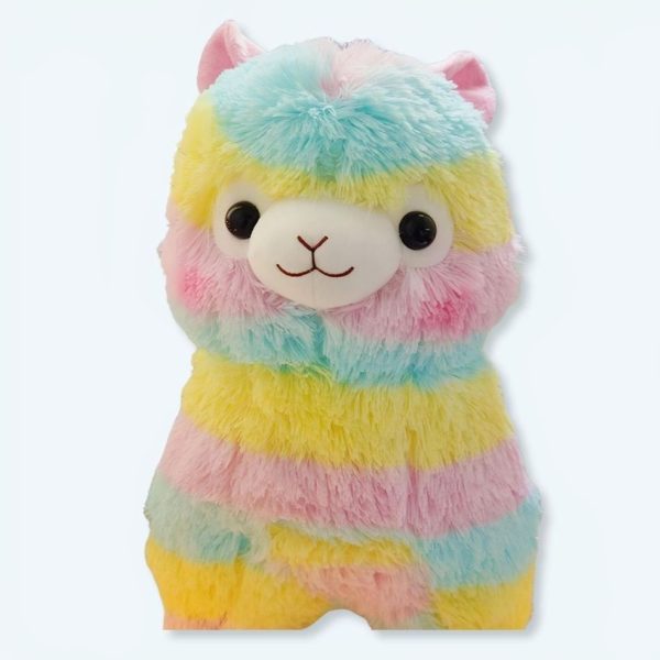 peluche lama multicolore doux