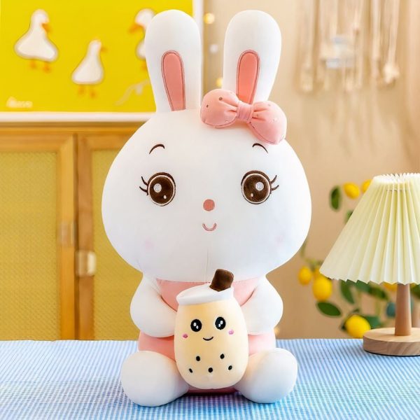 peluche lapin kawaii bubble tea