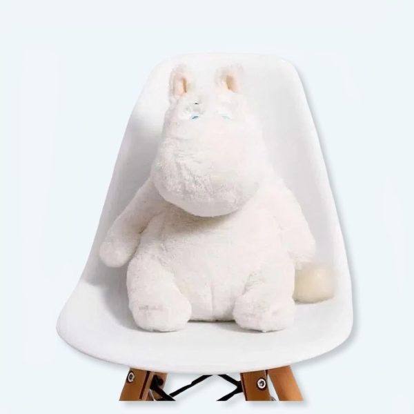 peluche oreiller hippopotame blanc