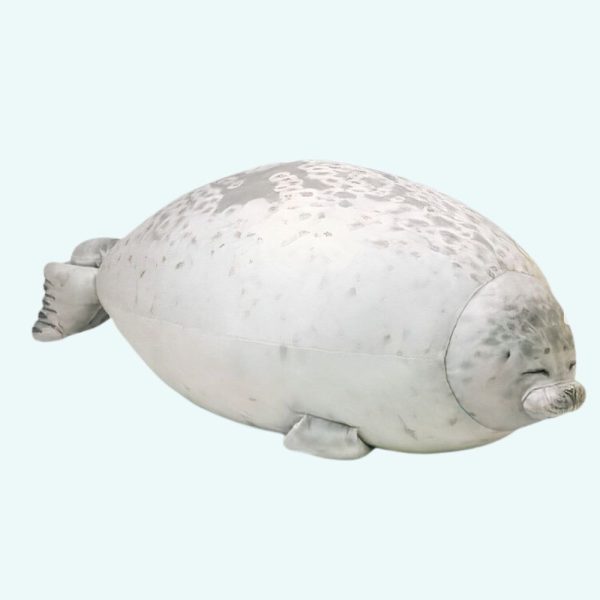 peluche phoque oreiller doux moelleux câlin hiver