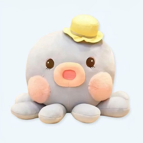 peluche pieuvre kawaii bleue douce enfant chambre cosy