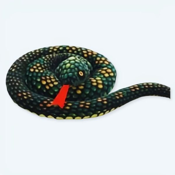 peluche python vert doux