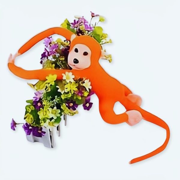 peluche singe kawaii orange